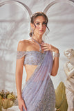 LOVE GREY DRAPE SAREE