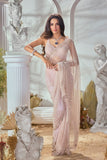 PINK CRYSTAL SAREE