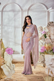 PINK MULTI COLORED SEQUIN SAREE