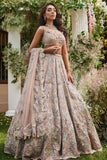 PINK APPLIQUE FLORAL LEHENGA