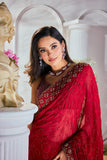 RED GEORGETTE SAREE