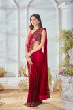 RED GEORGETTE SAREE