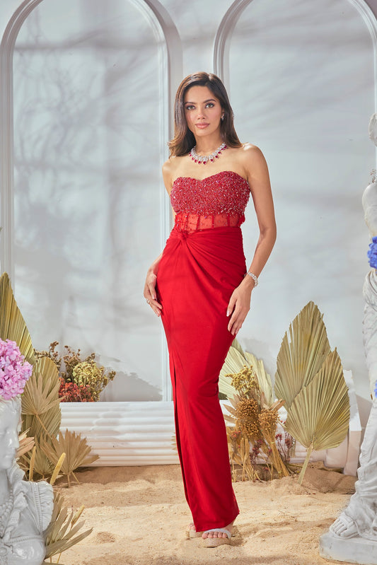 RED CORSET GOWN