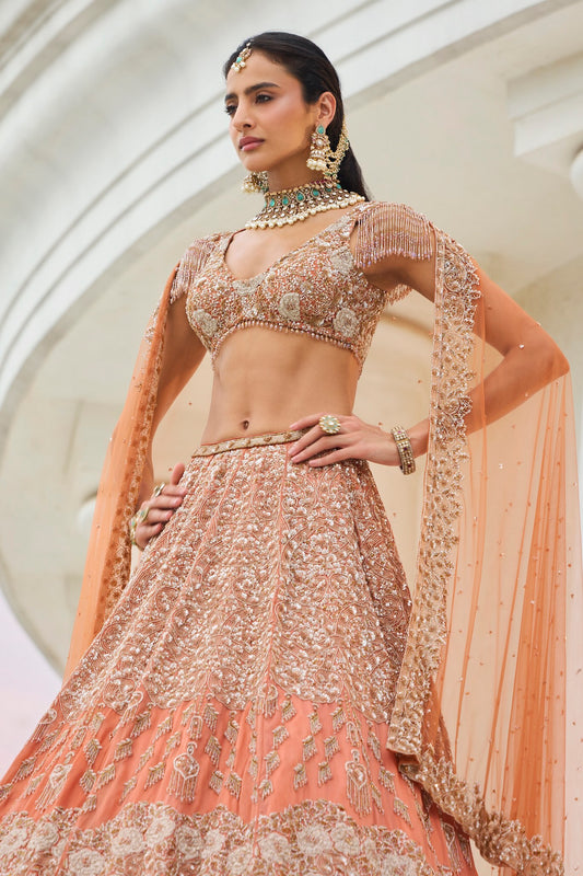 FIZA RUST LEHENGA