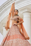 FIZA RUST LEHENGA