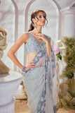 SKY BLUE SEQUIN SAREE