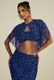 ELECTRIC BLUE SKIRT SET