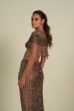 BROWN SKIRT SET