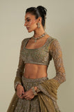 FIZA GREEN LEHENGA