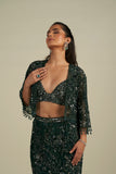 GREEN SKIRT SET