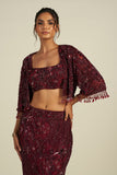 CHERRY RED SKIRT SET