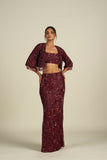 CHERRY RED SKIRT SET