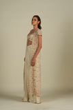 WHITE LONG CAPE SKIRT