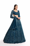 sequin blue lehenga