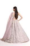 lilac bridal lehenga