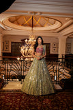 mirror work engagement lehenga