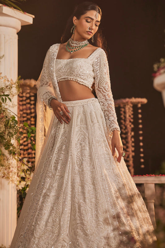 WHITE PEARL LEHENGA